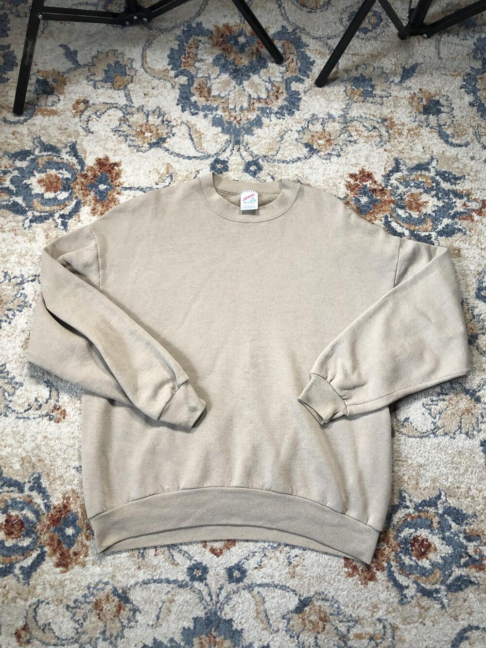 Vintage Jerzees Sweatshirt Mens XL Crewneck Pullover Made USA 90s Plain